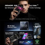Ulefone Armor 28 Ultra 耐衝撃スマホ、16GB+1TB、ナイトビジョン、10600mAh、6.67インチ、Android 14、MediaTek Dimensity 9300+ オクタコア、ネットワーク：5G、NFC、Armor 28 Ultra
