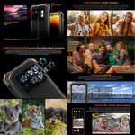 HOTWAV CYBER 13、IP68/IP69K ラギッドフォン、8GB+128GB、10800mAh、6.6インチ Android 14.0 Unisoc T606 オクタコア、ネットワーク：4G、NFC、OTG