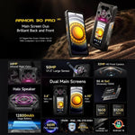 Ulefone Armor 30 Pro 耐衝撃スマホ、16GB+512GB、ナイトビジョン、6.95インチ＋3.4インチ デュアルスクリーン、Android 14、MediaTek Dimensity 7300X オクタコア、ネットワーク：5G、OTG、NFC、Armor 30 Pro