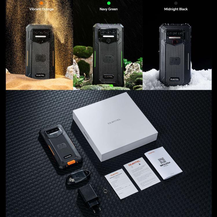 Oukitel WP23 Plus 耐衝撃スマホ、8GB+256GB、6.52インチ、Android 14.0、Unisoc T606 オクタコア、NFC、OTG、ネットワーク：4G、WP23 Plus 8GB+256GB