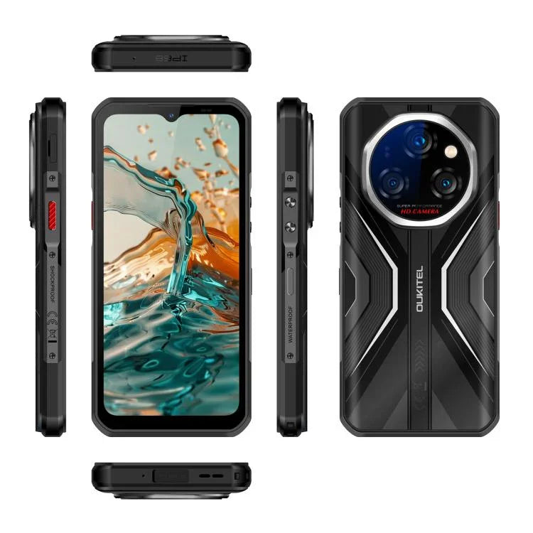 Oukitel WP55 Pro 5G 耐衝撃スマートフォン、16GB+512GB、108MPカメラ、指紋認証、6.6インチ Android 15 MediaTek Dimensity 7025 オクタコア、NFC、OTG、ネットワーク：5G、WP55 Pro