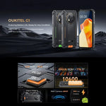 Oukitel G1 ラギッドフォン、6GB+256GB、指紋認証、6.52インチ Android 14 T606 オクタコア、NFC、OTG、ネットワーク：4G