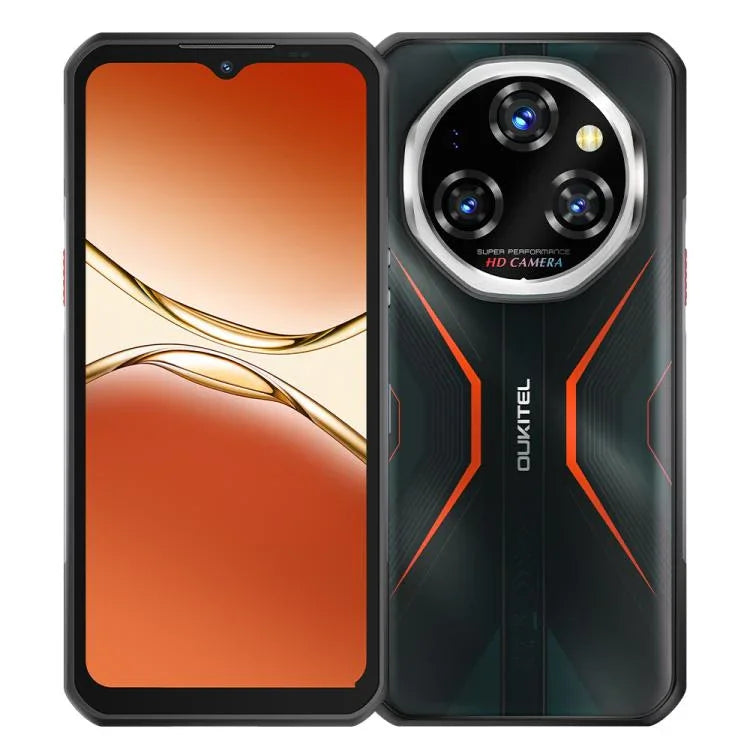 Oukitel WP55 5G 耐衝撃スマートフォン、12GB+256GB、108MPカメラ、指紋認証、6.6インチ MediaTek Dimensity 7025 オクタコア、NFC、OTG、ネットワーク：5G、WP55