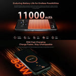 Oukitel WP55 5G 耐衝撃スマートフォン、12GB+256GB、108MPカメラ、指紋認証、6.6インチ MediaTek Dimensity 7025 オクタコア、NFC、OTG、ネットワーク：5G、WP55