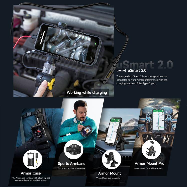 Ulefone Armor 28 Pro 耐衝撃スマートフォン、16GB+512GB、ナイトビジョン、10600mAh、6.67インチ + 1.04インチ Android 15 MediaTek Dimensity 7300 オクタコア、ネットワーク：5G、NFC