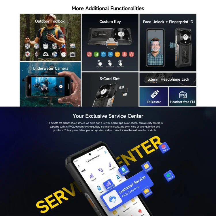Ulefone Armor 28 Pro 耐衝撃スマートフォン、16GB+512GB、ナイトビジョン、10600mAh、6.67インチ + 1.04インチ Android 15 MediaTek Dimensity 7300 オクタコア、ネットワーク：5G、NFC
