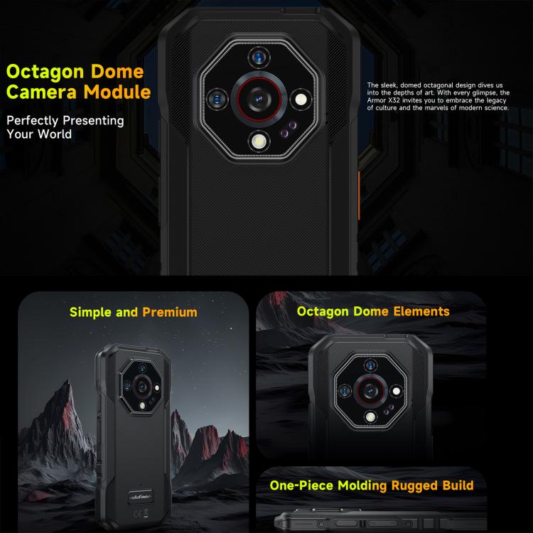 Ulefone Armor X32 耐衝撃スマートフォン、8GB+256GB、ナイトビジョン、5.65インチ Android 14 MediaTek Helio G91 オクタコア、ネットワーク：4G、NFC、OTG