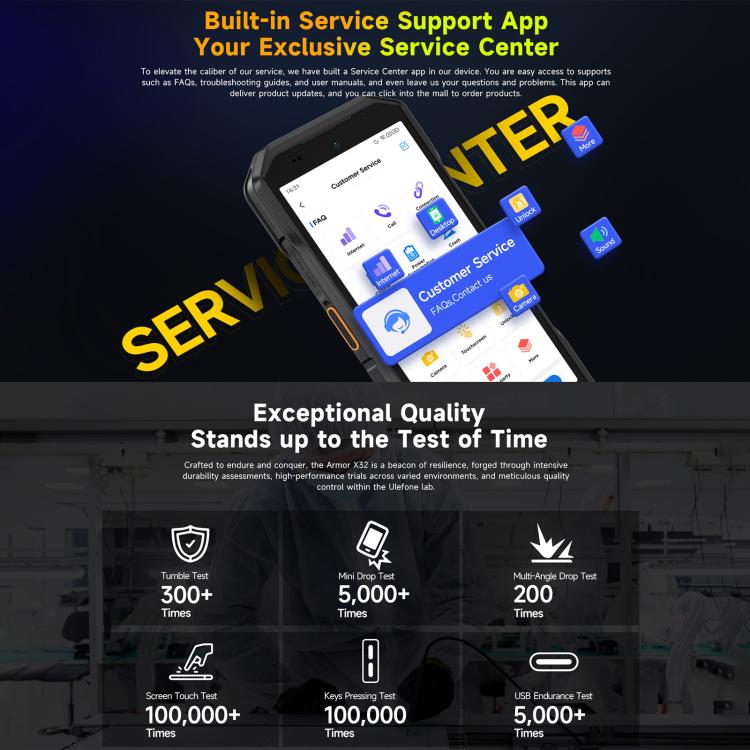 Ulefone Armor X32 耐衝撃スマートフォン、8GB+256GB、ナイトビジョン、5.65インチ Android 14 MediaTek Helio G91 オクタコア、ネットワーク：4G、NFC、OTG