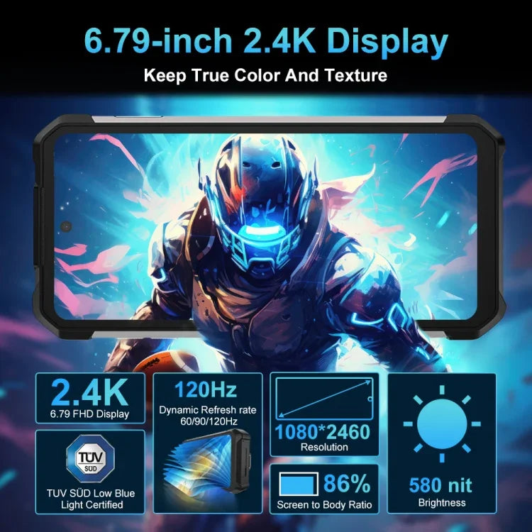 Unihertz 8849 Tank 2 Pro ナイトビジョンプロジェクター 頑丈スマートフォン、12GB+256GB、6.79インチ Android 14 MTK6789 オクタコア、ネットワーク：4G