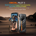Blackview Oscal Pilot 3 5G 耐衝撃スマートフォン、12GB+256GB、ナイトビジョンカメラ、6.56インチ Android 15 MediaTek Dimensity 6300 オクタコア、ネットワーク：5G、OTG、NFC
