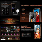 Blackview Oscal Pilot 3 5G 耐衝撃スマートフォン、12GB+256GB、ナイトビジョンカメラ、6.56インチ Android 15 MediaTek Dimensity 6300 オクタコア、ネットワーク：5G、OTG、NFC