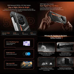 Blackview Oscal Pilot 3 5G 耐衝撃スマートフォン、12GB+256GB、ナイトビジョンカメラ、6.56インチ Android 15 MediaTek Dimensity 6300 オクタコア、ネットワーク：5G、OTG、NFC