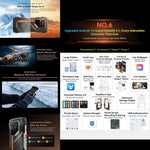 Blackview Oscal Pilot 3 5G 耐衝撃スマートフォン、12GB+256GB、ナイトビジョンカメラ、6.56インチ Android 15 MediaTek Dimensity 6300 オクタコア、ネットワーク：5G、OTG、NFC