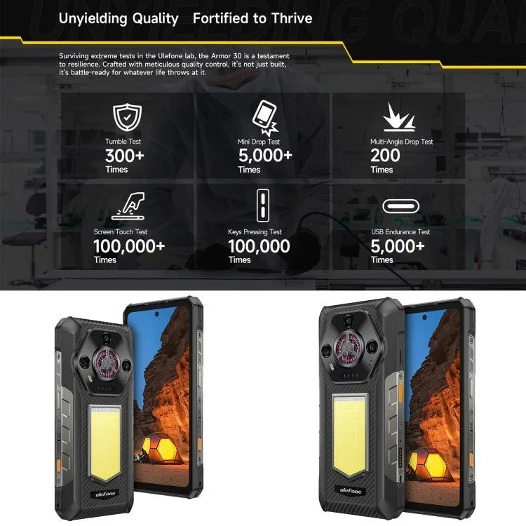 Ulefone Armor 30、12GB+512GB、ナイトビジョン、IP68/IP69K 耐衝撃スマートフォン、6.95インチ Android 15 MediaTek Helio G100 オクタコア、ネットワーク：4G、NFC、OTG、Armor 30