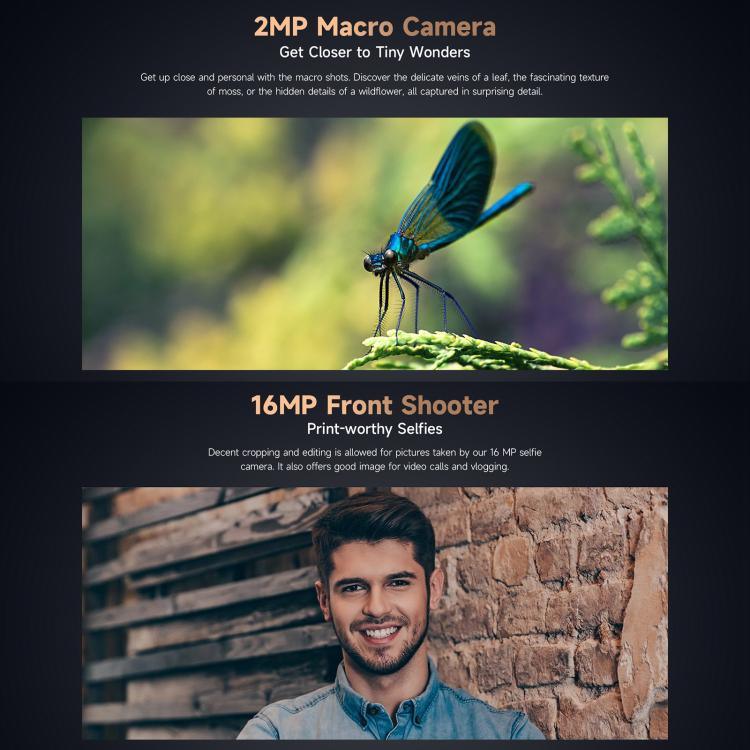 Ulefone Armor X16 Pro、5GB+256GB、ナイトビジョン、IP68/IP69K 耐衝撃スマートフォン、6.56インチ Android 15 MediaTek Dimensity 6300 オクタコア、ネットワーク：5G、NFC、OTG、Armor X16 Pro、8GB+256GB