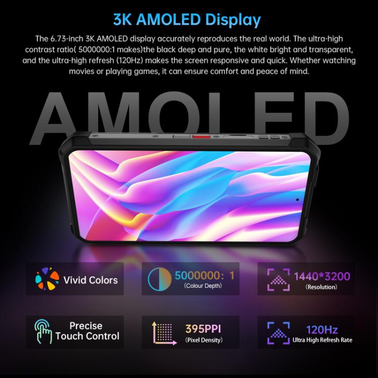 Unihertz Tank 4 Pro プロジェクター搭載タフネススマホ、16GB+512GB、ナイトビジョン、6.73インチ Android 13 Dimensity 8300 オクタコア、ネットワーク：5G、NFC、16GB+512GB