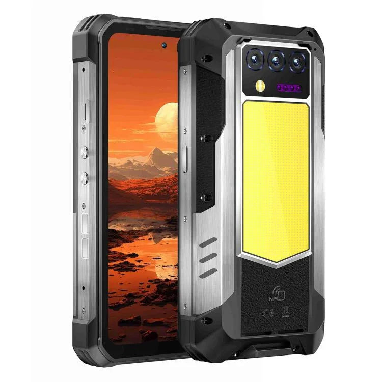 Oukitel WP100 レーザー距離計搭載耐衝撃スマートフォン、12GB+512GB、200MPカメラ、指紋認証、6.8インチ Android 14 MediaTek Dimensity 7300 オクタコア、NFC、OTG、ネットワーク：5G、WP100