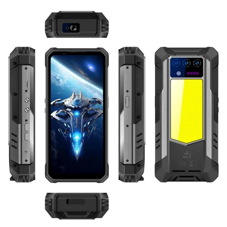 Oukitel WP100 レーザー距離計搭載耐衝撃スマートフォン、12GB+512GB、200MPカメラ、指紋認証、6.8インチ Android 14 MediaTek Dimensity 7300 オクタコア、NFC、OTG、ネットワーク：5G、WP100