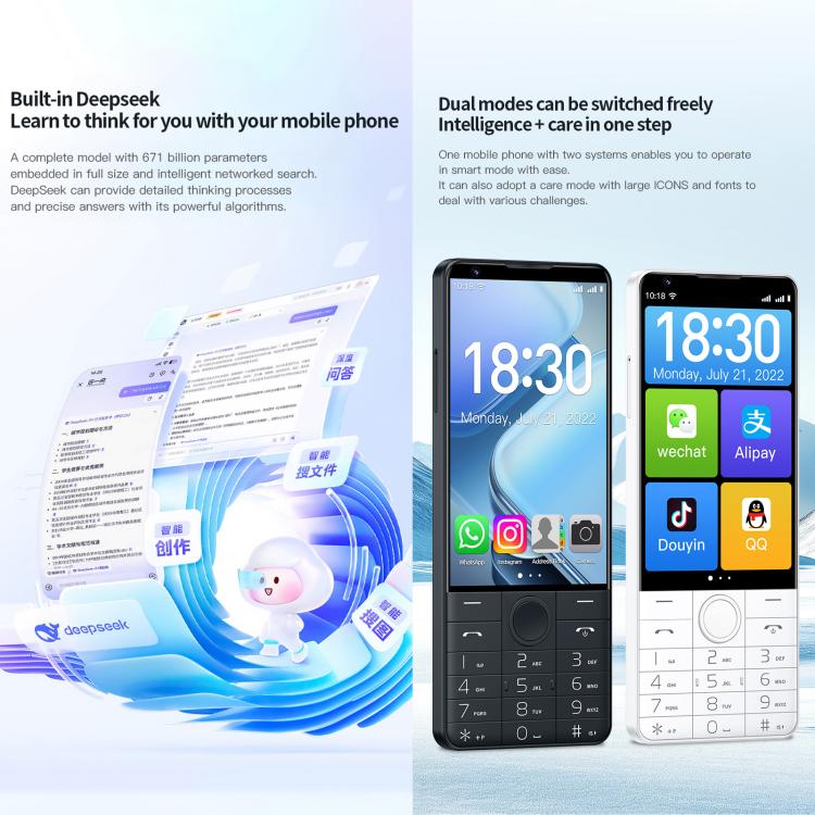 DOOV R70 キーパッドフォン、6GB+128GB、4インチ、Android 13、Mediatek MT6762 オクタコア、ネットワーク：4G、Googleストア対応、カメラ付き、カメラ付き