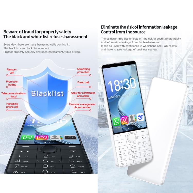 DOOV R70 キーパッドフォン、6GB+128GB、4インチ、Android 13、Mediatek MT6762 オクタコア、ネットワーク：4G、Googleストア対応、カメラ付き、カメラ付き