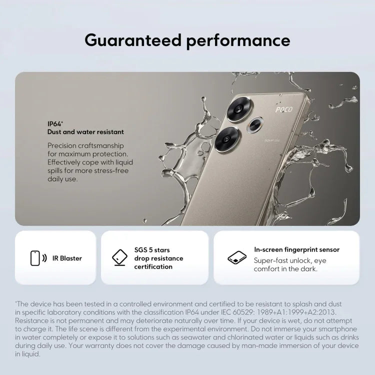 Xiaomi POCO F6 グローバル、8GB+256GB、画面内指紋認証、6.67インチ Xiaomi HyperOS Snapdragon 8s Gen 3 オクタコア 3.0GHz、NFC、ネットワーク：5G、8GB+256GB