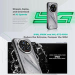 Oukitel WP62 ラギッドフォン、12GB+512GB、108MPカメラ、指紋認証、6.6インチ Android 15 MediaTek Dimensity 7025 オクタコア、NFC、OTG、ネットワーク：5G、12GB+512GB