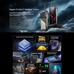 HOTWAV Hyper 8 Ultra トランシーバー堅牢スマートフォン、12GB+512GB、6.8インチ Android 15 MediaTek MT8791 Dimensity 7050 オクタコア、ネットワーク：5G、OTG、NFC、Hyper 8 Ultra