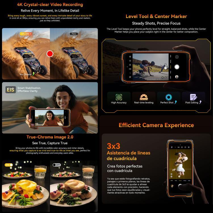 Blackview XPLORE 1、12GB+256GB、6.78インチ Android 15 Dimensity 7050 MT8791V/HZA オクタコア、ネットワーク：5G、OTG、NFC、XPLORE 1 12GB+256GB