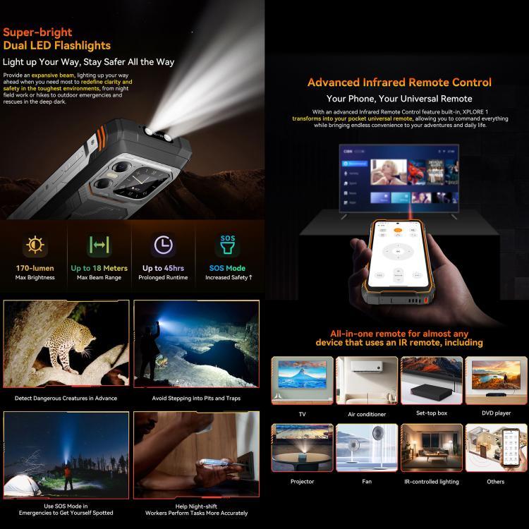 Blackview XPLORE 1、12GB+256GB、6.78インチ Android 15 Dimensity 7050 MT8791V/HZA オクタコア、ネットワーク：5G、OTG、NFC、XPLORE 1 12GB+256GB