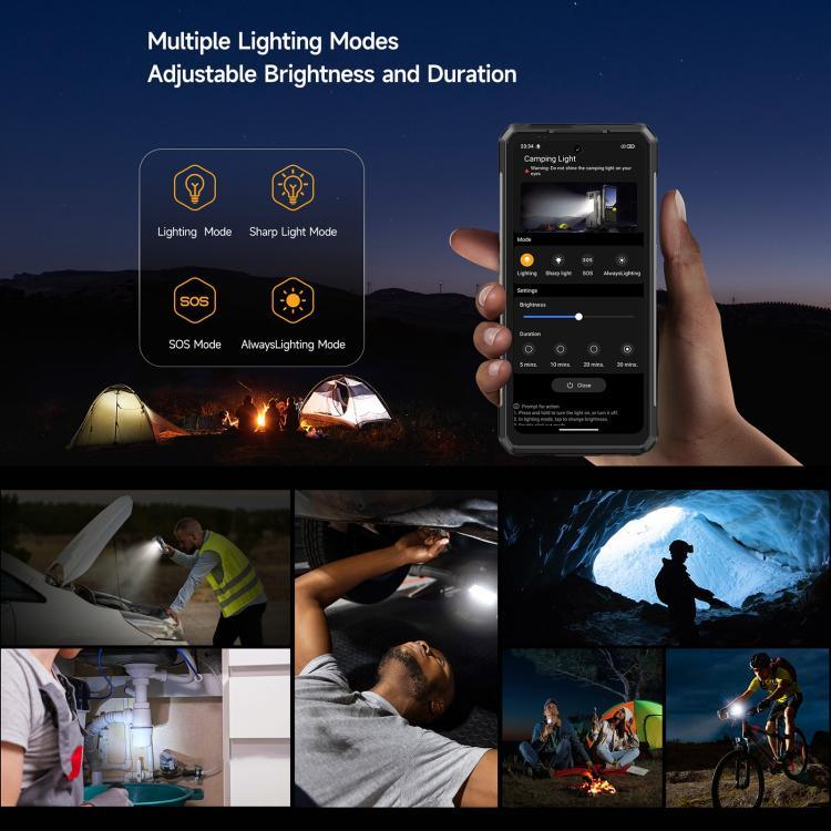 Ulefone Armor 34 Pro+ プロジェクター付き、16GB+512GB、ナイトビジョン、IP68/IP69K 頑丈スマートフォン、6.95インチ Android 15 MediaTek Dimensity 7400X オクタコア、ネットワーク：5G、NFC、OTG、Armor 34 Pro+