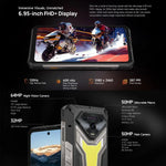 Ulefone Armor 34 Pro+ プロジェクター付き、16GB+512GB、ナイトビジョン、IP68/IP69K 頑丈スマートフォン、6.95インチ Android 15 MediaTek Dimensity 7400X オクタコア、ネットワーク：5G、NFC、OTG、Armor 34 Pro+