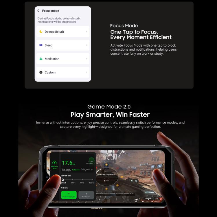 Blackview ROCK 1 頑丈スマホ、8GB+256GB、6.56インチ Android 16 MT6769V/CB Helio G81 オクタコア、ネットワーク：4G、OTG、NFC、ROCK 1 8GB+256GB