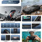 Blackview ROCK 1 頑丈スマホ、8GB+256GB、6.56インチ Android 16 MT6769V/CB Helio G81 オクタコア、ネットワーク：4G、OTG、NFC、ROCK 1 8GB+256GB