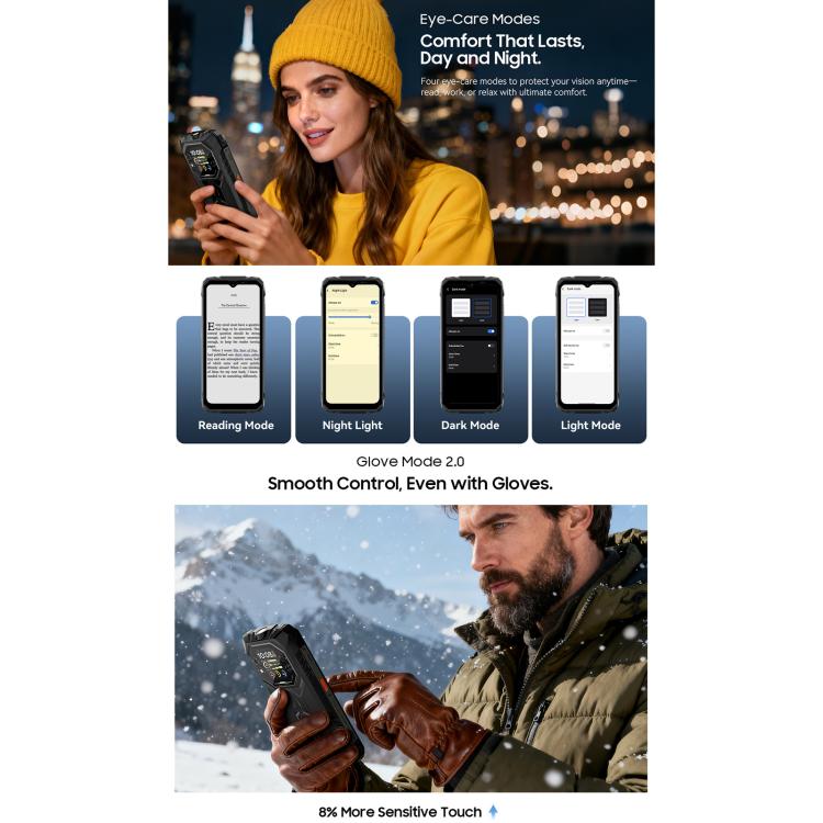 Blackview ROCK 1 頑丈スマホ、8GB+256GB、6.56インチ Android 16 MT6769V/CB Helio G81 オクタコア、ネットワーク：4G、OTG、NFC、ROCK 1 8GB+256GB
