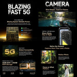 Blackview Oscal Pilot 5 5G 頑丈スマートフォン、8GB+256GB、6.67インチ Android 16 UMS9620 T8100 オクタコア、ネットワーク：5G、OTG、NFC
