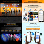 Blackview Oscal TANK 1、12GB+256GB、6.78インチ Android 15 DokeOS 4.2 Mediatek Dimensity 7050 オクタコア、ネットワーク：5G、OTG、NFC、12GB+256GB