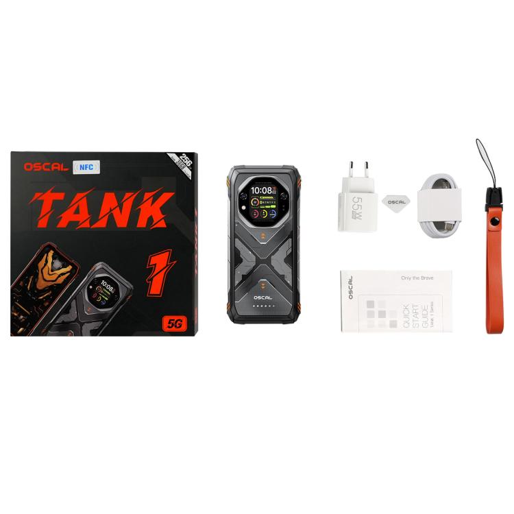 Blackview Oscal TANK 1、12GB+256GB、6.78インチ Android 15 DokeOS 4.2 Mediatek Dimensity 7050 オクタコア、ネットワーク：5G、OTG、NFC、12GB+256GB