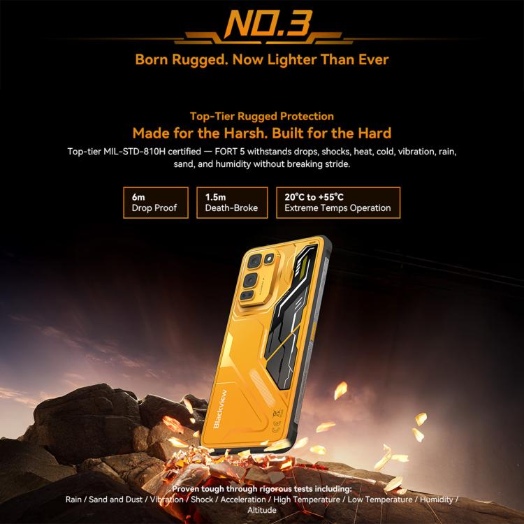 Blackview Oscal FORT 5、12GB+256GB、6.78インチ Android 16 Mediatek MT8781 Helio G100 オクタコア、ネットワーク：4G、OTG、NFC