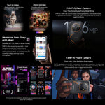 Blackview FORT 2 頑丈スマートフォン、8GB+256GB、6.56インチ Android 15 MediaTek MT6769V/CB Helio G81 オクタコア、ネットワーク：4G、OTG、NFC、8GB+256GB