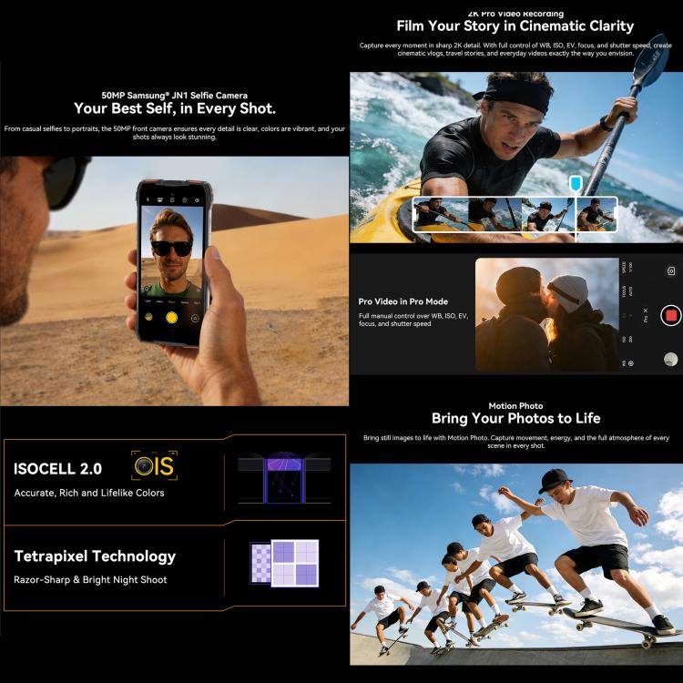 Blackview ROCK 3 ラギッドフォン、サーマルイメージャー、8GB+256GB、6.78インチ Android 16 MT8781 Helio G100 オクタコア、ネットワーク：4G、OTG、NFC