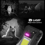 Unihertz 8849Tank X プロジェクター堅牢スマホ、16GB+512GB、側面指紋認証、ナイトビジョン、6.78インチ Android 15 MediaTek Dimensity 8200 オクタコア、ネットワーク：5G、NFC、Tank X 16GB+512GB