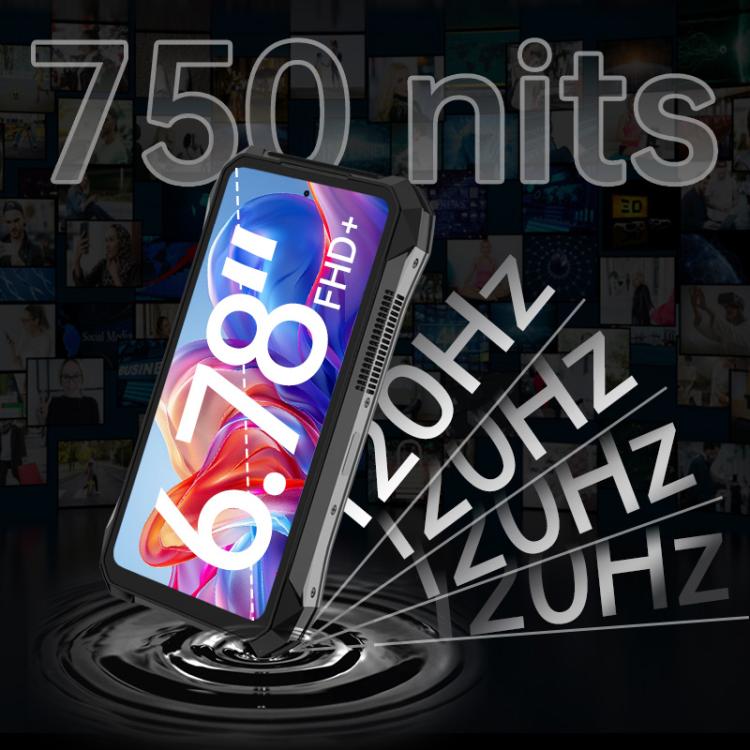 Unihertz 8849Tank X プロジェクター堅牢スマホ、16GB+512GB、側面指紋認証、ナイトビジョン、6.78インチ Android 15 MediaTek Dimensity 8200 オクタコア、ネットワーク：5G、NFC、Tank X 16GB+512GB