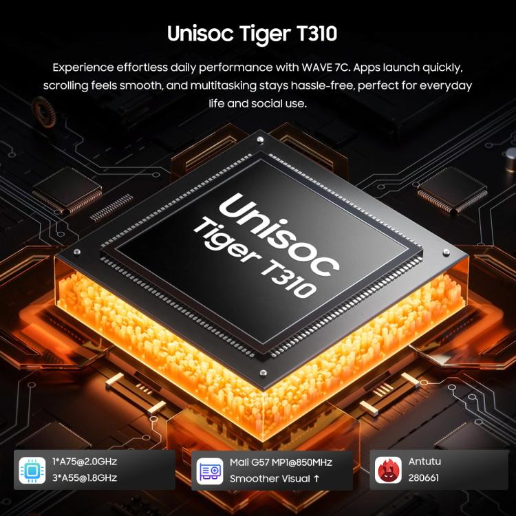 Blackview WAVE 7C、4GB+128GB、6.56インチ Android 16 Unisoc UMS312 Tiger T310 クアッドコア、ネットワーク：4G、OTG、4GB+128GB