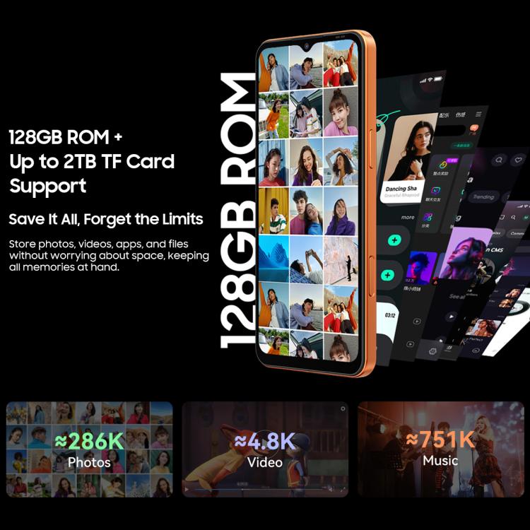 Blackview WAVE 7C、4GB+128GB、6.56インチ Android 16 Unisoc UMS312 Tiger T310 クアッドコア、ネットワーク：4G、OTG、4GB+128GB