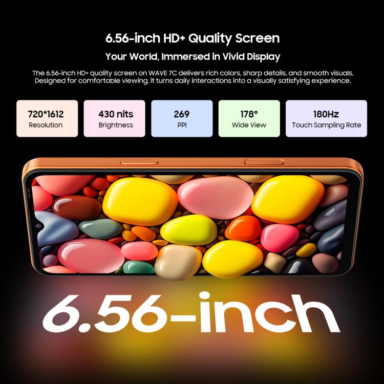 Blackview WAVE 7C、4GB+128GB、6.56インチ Android 16 Unisoc UMS312 Tiger T310 クアッドコア、ネットワーク：4G、OTG、4GB+128GB