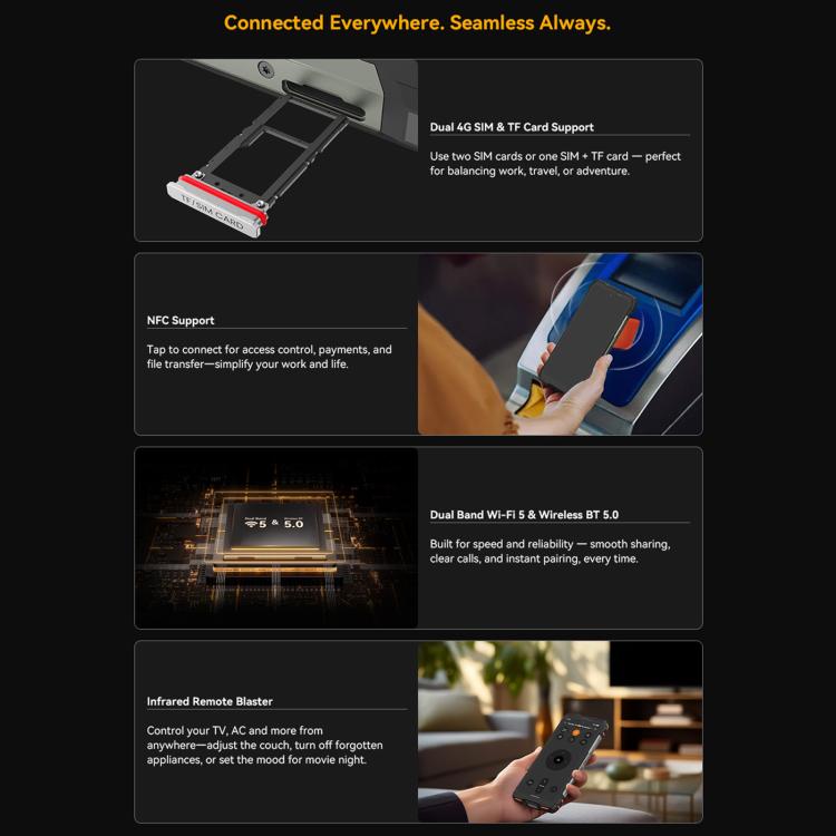 Blackview Oscal Pilot 6 サーマル堅牢スマホ、12GB+256GB、ナイトビジョンカメラ、6.78インチ Android 16 MediaTek MT8781 Helio G100 オクタコア、ネットワーク：5G、OTG、NFC
