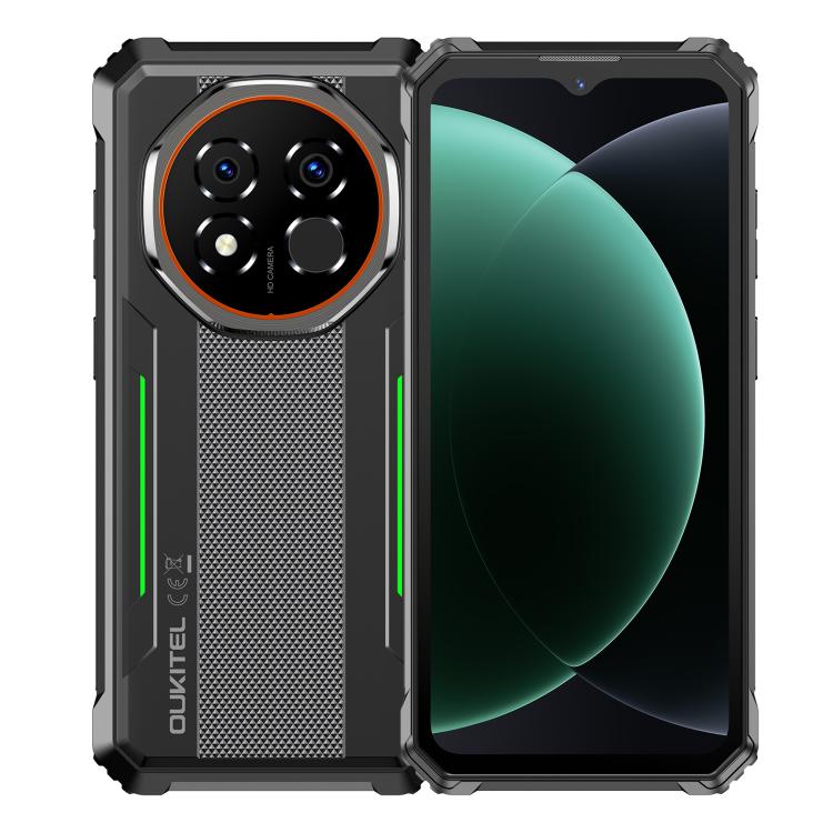 Oukitel G6 ラギッドフォン、4GB+128GB、指紋認証、10600mAhバッテリー、6.52インチ Android 16.0 Unisoc T615 オクタコア、NFC、OTG、ネットワーク：4G、4GB+128GB