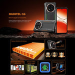 Oukitel G6 ラギッドフォン、4GB+128GB、指紋認証、10600mAhバッテリー、6.52インチ Android 16.0 Unisoc T615 オクタコア、NFC、OTG、ネットワーク：4G、4GB+128GB