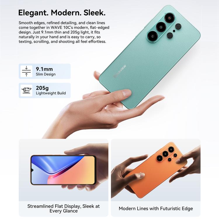 Blackview WAVE 10C、4GB+128GB、6.88インチ Android 16 Unisoc UMS312 / T310 オクタコア、ネットワーク：4G、OTG、WAVE 10C、4GB+128GB