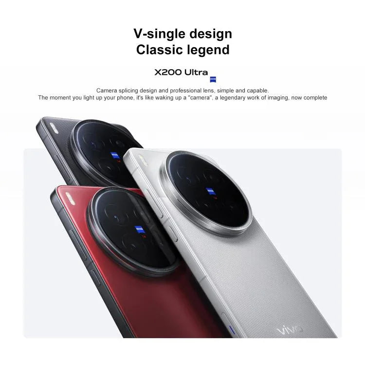 vivo X200 Ultra、16GB+512GB、Face ID / 3D超音波指紋認証、6.82インチ OriginOS 5 / Android 15 Snapdragon 8 Elite オクタコア、OTG、NFC、ネットワーク：5G、Google Play対応、16GB+512GB